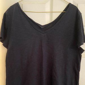 Loft Knit V Neck Top (L)